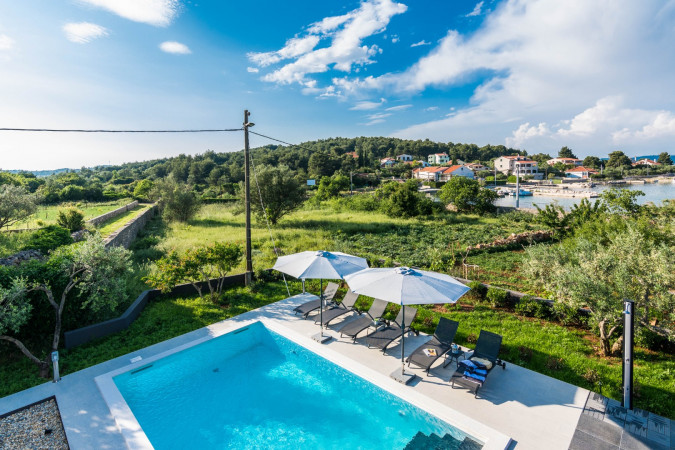 Villa Rossa mit beheiztem Pool und Whirlpool, Ždrelac, Insel Pa&scaron;man, Kroatien Ždrelac